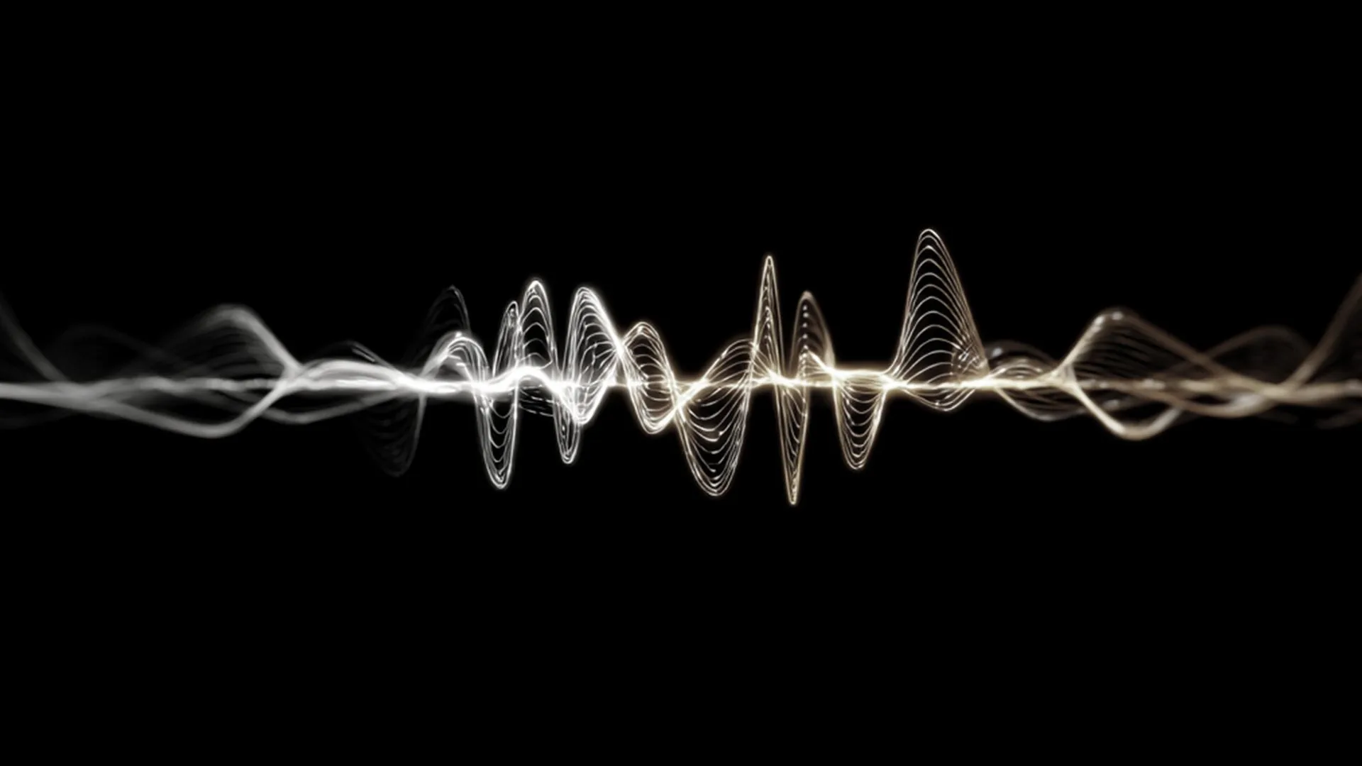 The same waveform after streaming compression, thinner and with far less detail